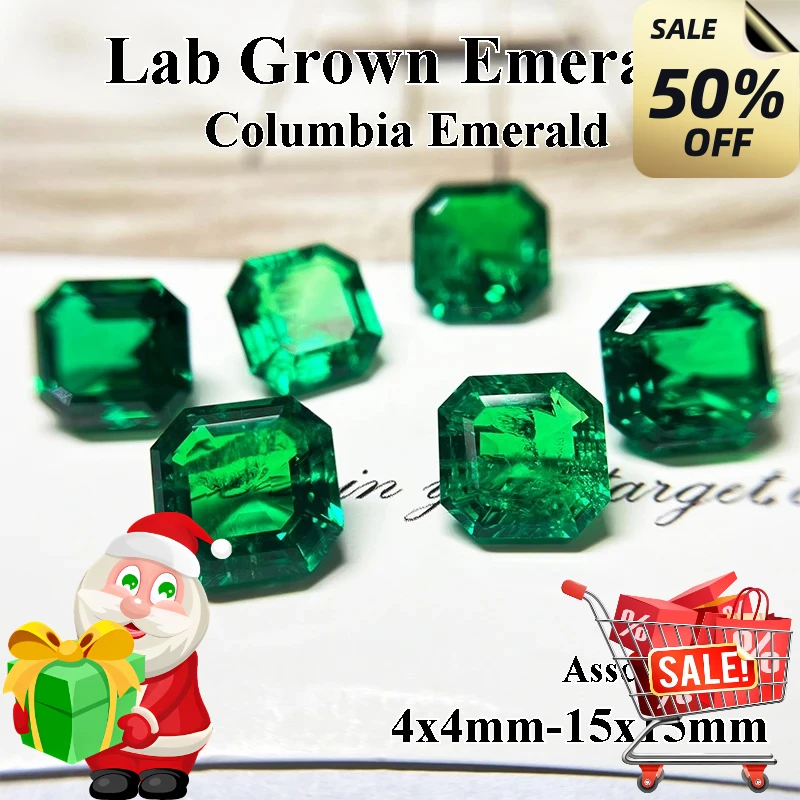 

Высокое качество, выращенный в лаборатории, Колумбийский изумруд, гидротермальные изумруды, драгоценный камень для самостоятельного изготовления ювелирных изделий, сертификат на выбор