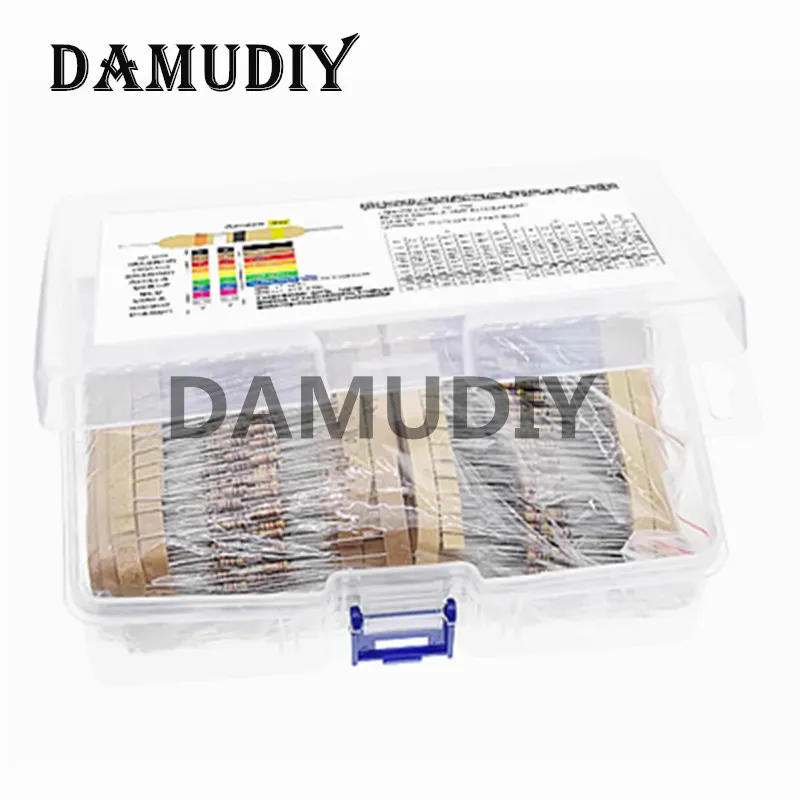 3120pcs/Lot 1/4W Carbon Film Resistor Kit 5% Resistance Assortment Set 156valuesX20pcs 1R - 10M ohm 0.25W Sample Pack