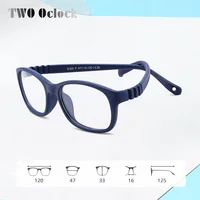 Montura de gafas suave y flexible para niños, gafas ultraligeras integradas sin tornillos, gafas sin graduación, montura óptica infantil, correa antideslizante