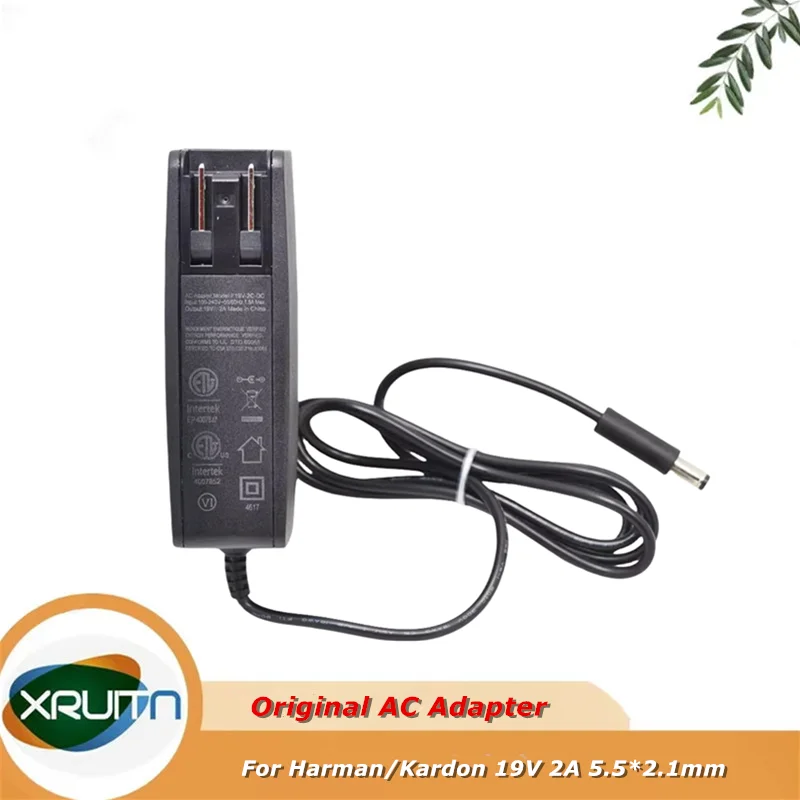 

Оригинальный адаптер переменного тока для Harman/Cardon Onyx Studio 1, 2, 3, 4, 5, 6, 7, блок питания Bluetooth-динамика F19V-2C-DC 19 В, 2 А, вилка стандарта США