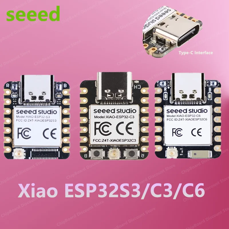 

3pcs/1pc ESP32 Seeed Studio XIAO ESP32C6 WiFi 6+Bluetooth-compatible Ble 5 Support Zigbee Matter Wireless Computer Board