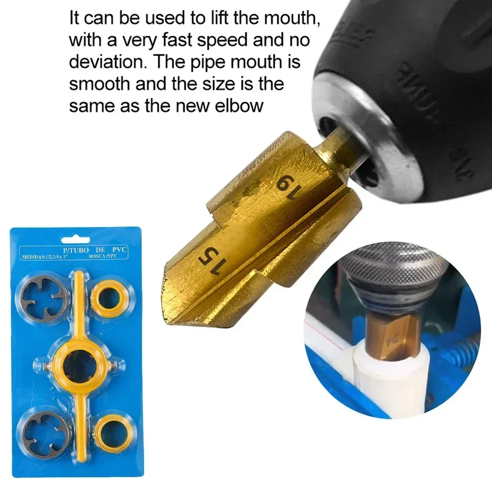 1/3pc PPR Lifti Drill Bit Step Socket For Water PVC Pipe Expander Connector Repair Plumb Fit Reamer Ream Hole Elbow Tee Plumber