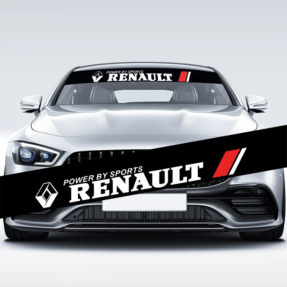 

New Car Front and rear windshield shade decorative sticker For Renault RS DUSTER Megane 2 3 Clio 4 Captur Kadjar Car Accessories