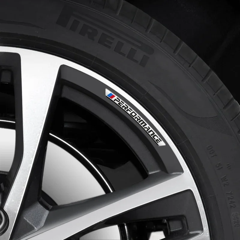 الألومنيوم سيارة محور عجلات شارة الإطارات حافة ملصقات اكسسوارات الديكور لسيارات BMW X1 X3 X4 X5 X7 X2 X6 F40 F10 G30 G20 G05 G07 E90 #5