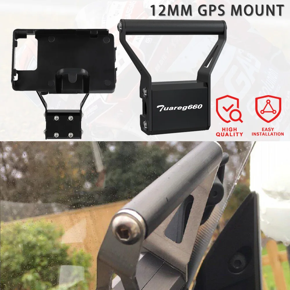 

New Motorcycle Accessories GPS Mounting Bracket 12MM GPS Mount CNC Aluminium For Aprilia Tuareg 660 2022-2023-2024-2025-2026