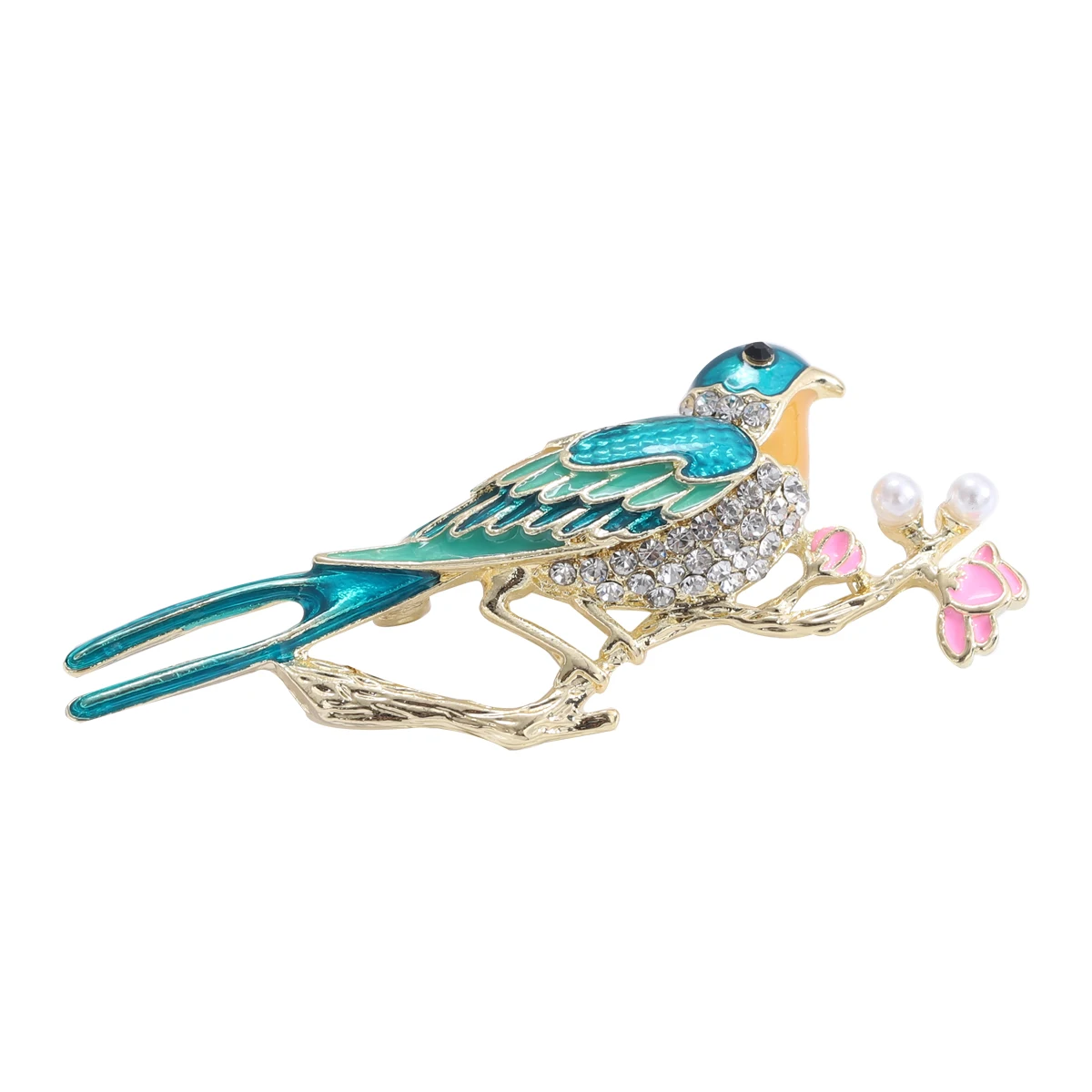 Creative fashion oil dripping bird brooch women\'s alloy versatile Fashion accessory