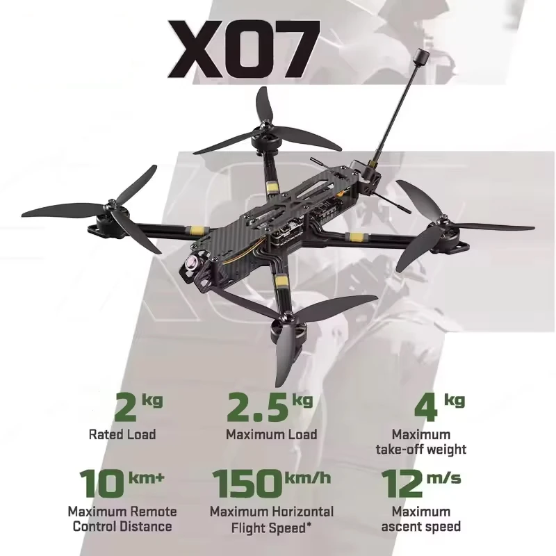 

Профессиональный квадрокоптер FPV 7 дюймов, оригинальный FPV-дрон для гонок SL-X07M с камерой 4K HD, GPS, радиоуправляемый вертолет, FPV-дрон