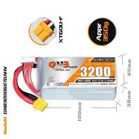 GAONENG GNB 3200mAh 6S 70C 140C 22.8V LiPo Battery – XT60 for RC Trucks & Airplanes