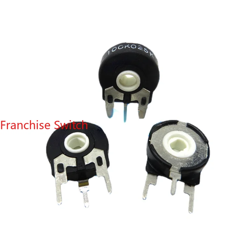 10PCS Variable Resistance PT15-100K 104 Vertical Elliptical Hole Adjustable Potentiometer