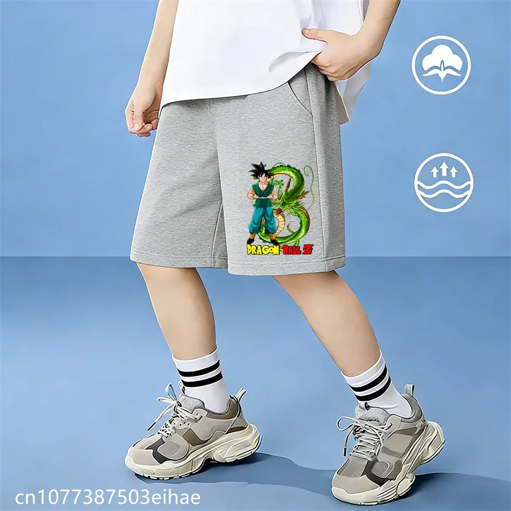 

High-Quality Children's Summer Shorts Featuring Dragon Ball Anime Patterns, Fashionable Casual Design , Ideal for Daily School