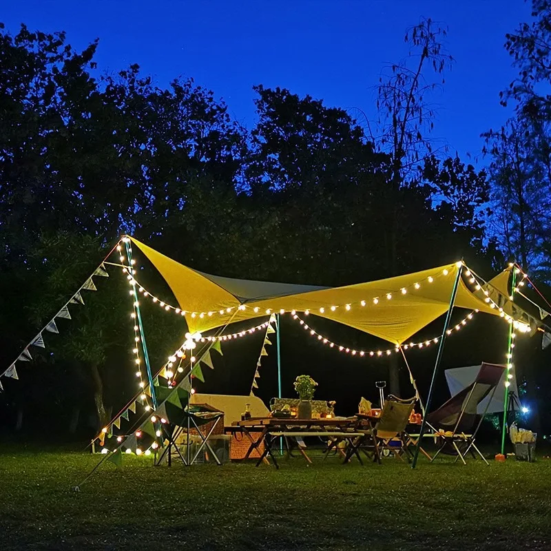 Outdoor canopy camping disc-shaped barbecue pergola shading rainproof four seasons quick automatic opening party tent