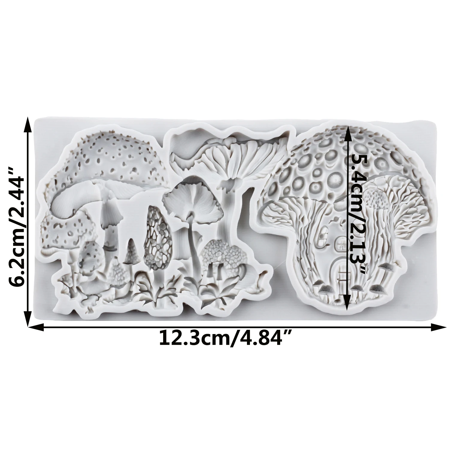 Mushroom Silicone Molds Mushroom House Fondant Cake Decorating Tools Cupcake Topper Candy Sugar Craft Gum Paste Polymer Clay