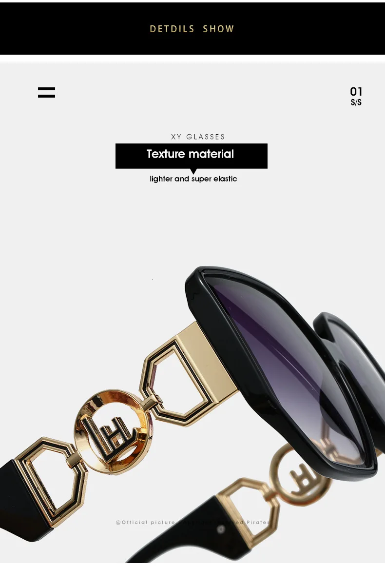 Übergroße Sonnenschutz, großer Rahmen, aushöhlen, Bügel, Uv400-Sonnenbrille, Damen, neu, 2025, elegante Luxus-Designer-Sonnenbrille, weiblich – Detail 14