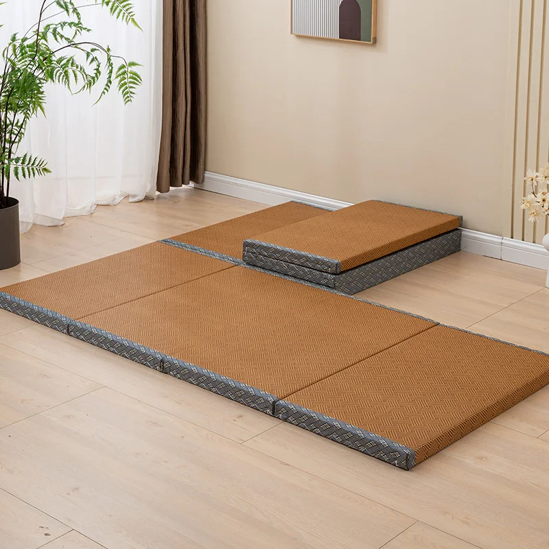 Bedroom Sleeping Flooring Futon Mattress Rattan Carpet Foldable Japanese Tatami Mat Filled in Coconut Fiber Japan Apartment