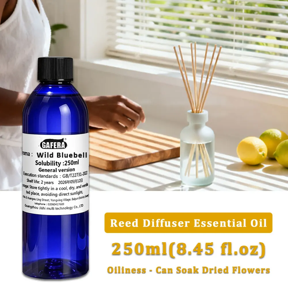 GAFERA 250ML Wild Bluebell Westin White Tea Aromatherapy Essential Oils - Aroma Reed Diffuser, Reed Diffuser Replenishes Essence