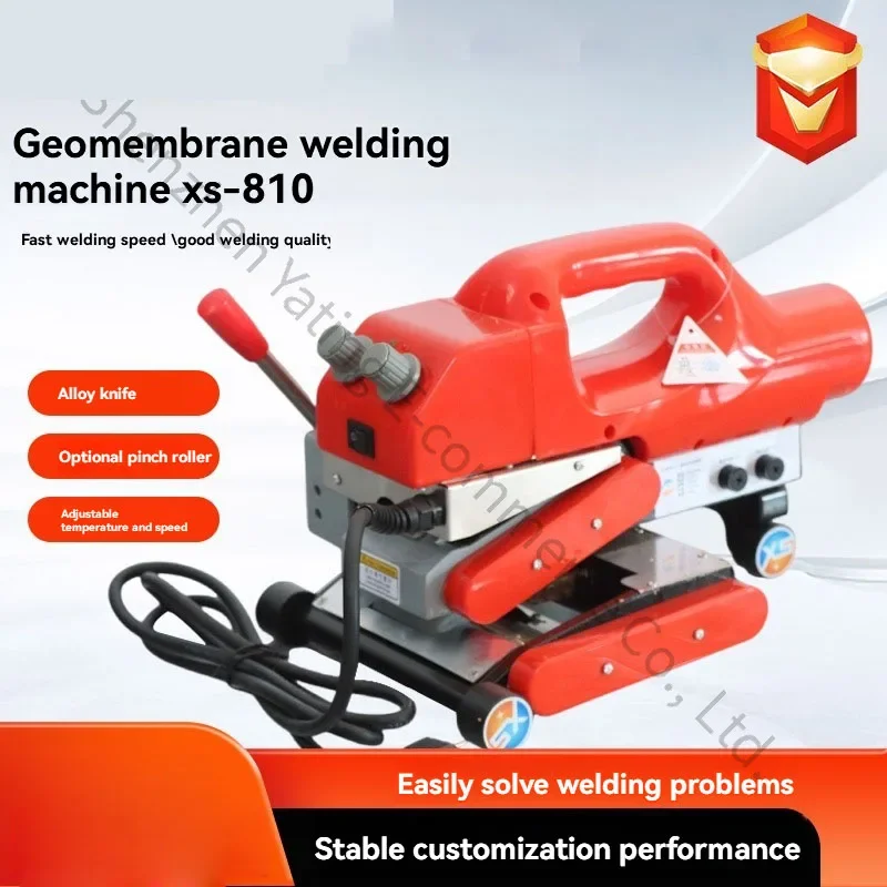 Plastic welding machine, HDPE geomembrane PVC waterproof sheet hot melt double guide climbing welding machine