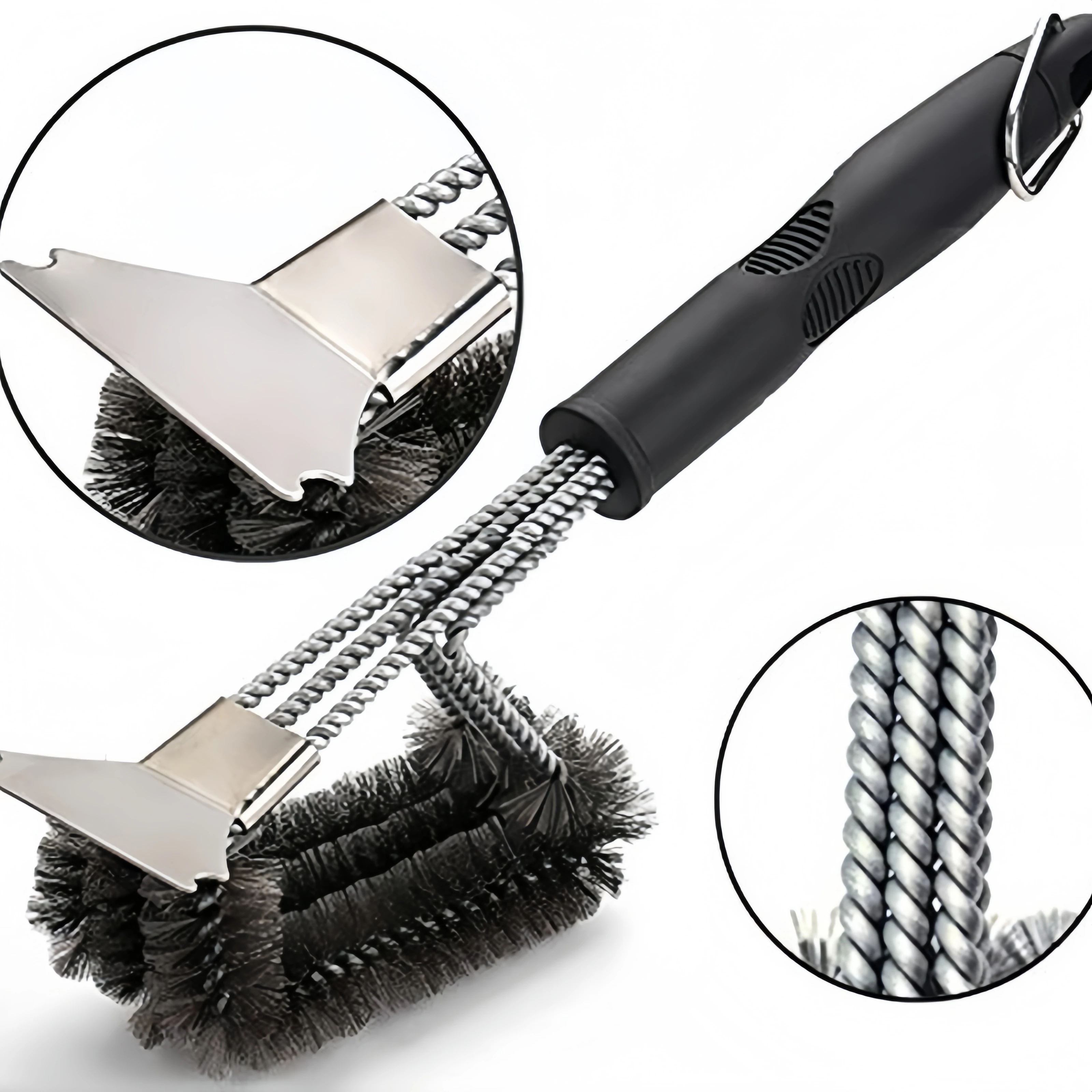 Grill Brush and Scraper Extra Strong BBQ Cleaner Perfect Tool for All Grill Types Safe Wire Bristles BBQ Accessories Clean Tool