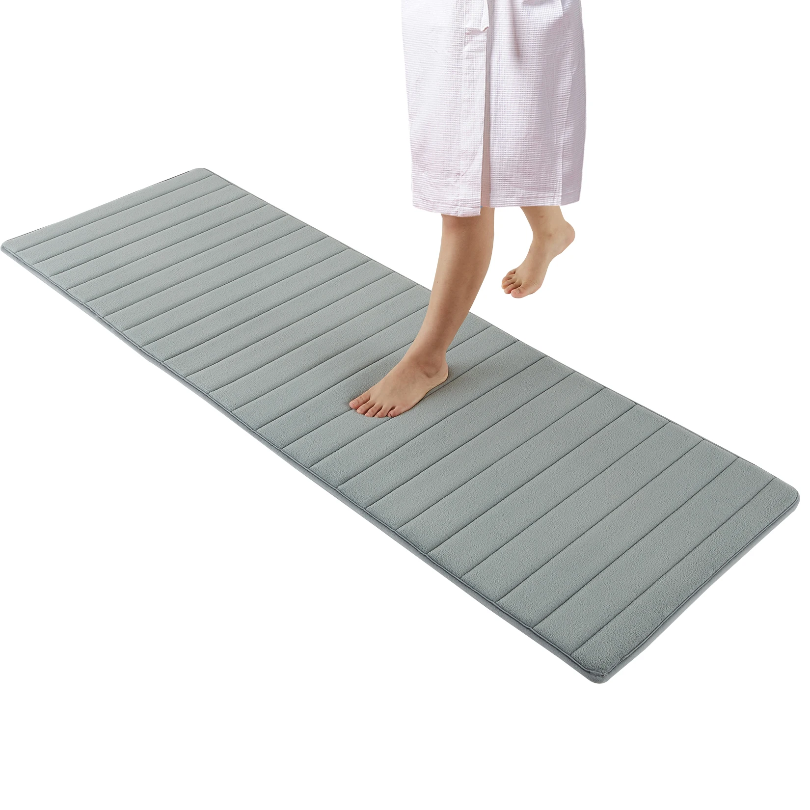 50x80cm Bathroom Anti Slip Pad Quick Water Absorption Machine Wash Dry Cleaning Memory Foam Toilet Pad Soft