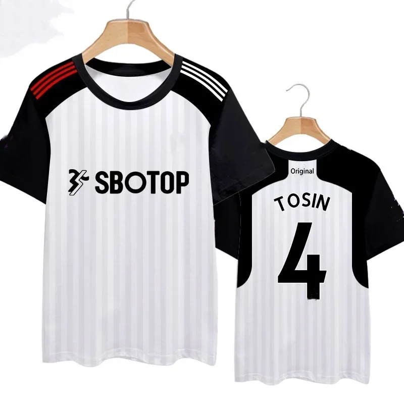 23-24 Popular Fashion English Premier League Fulham Football Jersey  Men's and Children's T-shirt  Comfortable and Breathable