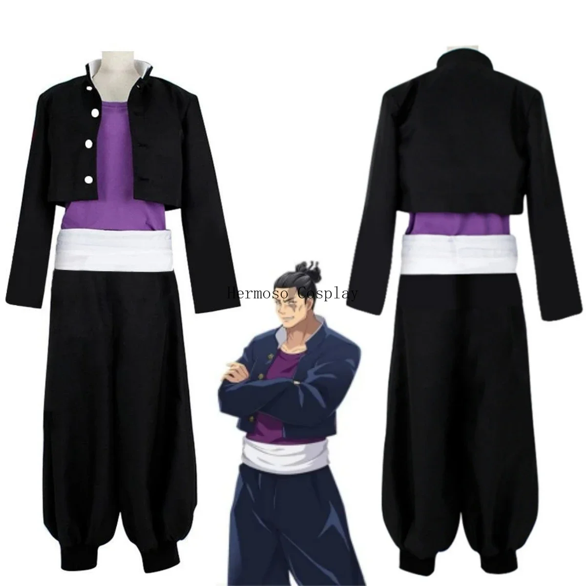 

Anime Jujutsu Kaisen Brother Tōdō Aoi Cosplay Costume Japanese Black Uniforms Kendo Suit Adult Man Carnival Party Wig Uniform