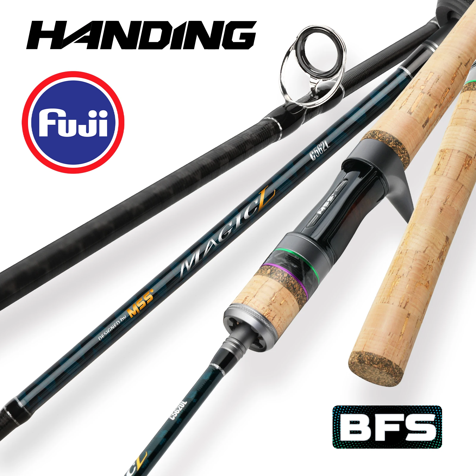 HANDING BFS Fishing Rod Magic L Micro Carbon Fishing Rod UL/L Casting Rod Lure Weight 1-8g FUJI® O+A Guide Rings