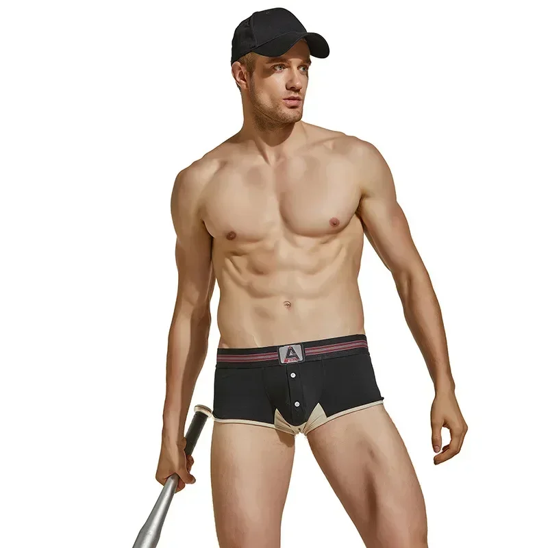 

Men's Boxy Underwear Youth Sexy Low-rise U Convex Pouch Boxer Shorts Cotton Breathable Comfortable Sweat Absorption Sports Trunk