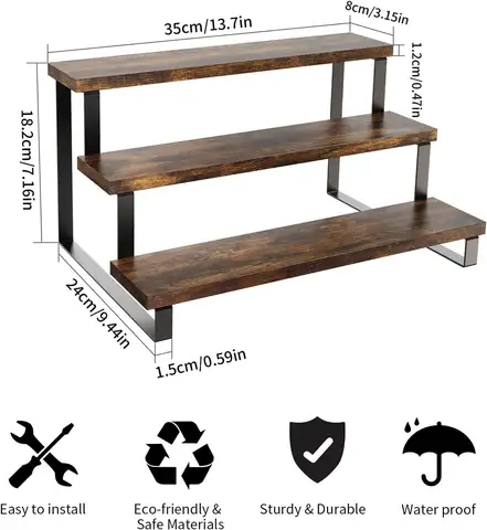 8 best sales लकड़ी का प्रदर्शन स्टैंड - №2