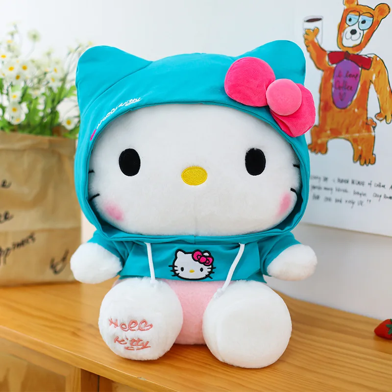 

Милая плюшевая игрушка Sanrio Hello Kitty для детей и взрослых, подарок на день рождения, с персонажами KT Cat, Cinnamonroll, Kuromi