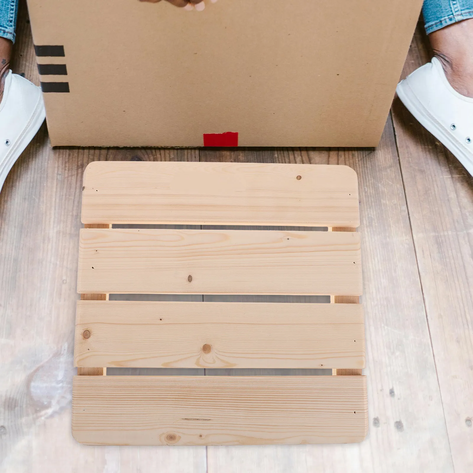 

Wooden Shower Floor Mat Solid Wood Non-Slip Bath Mat Slatted Sauna Flooring Bathroom Spa Steam Room Pool Wet Areas Natural