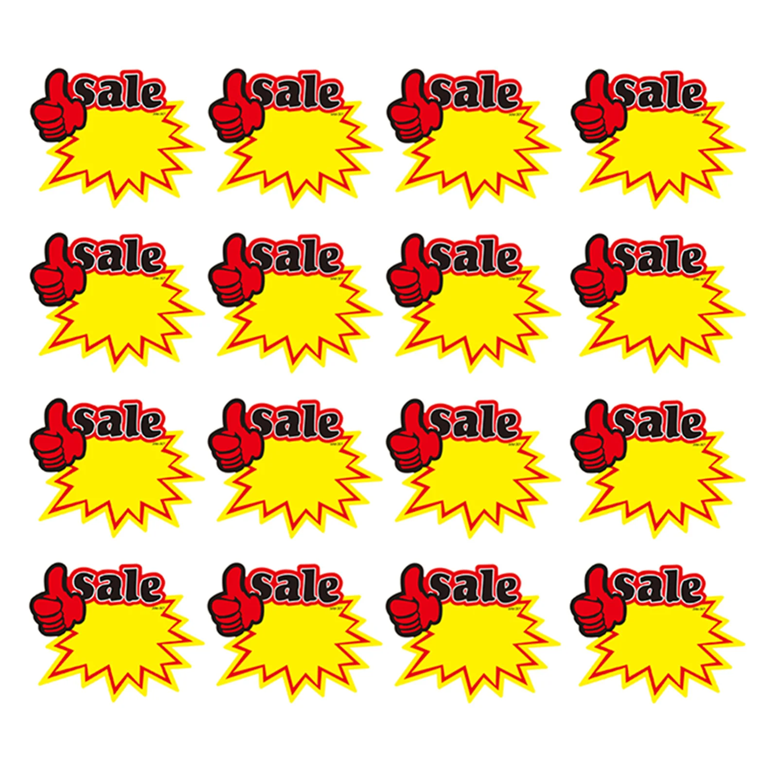 

50Pcs Blank Price Signs for Retail Shop Promotional Advertising Stickers Market Sale Tags Label Display Tools