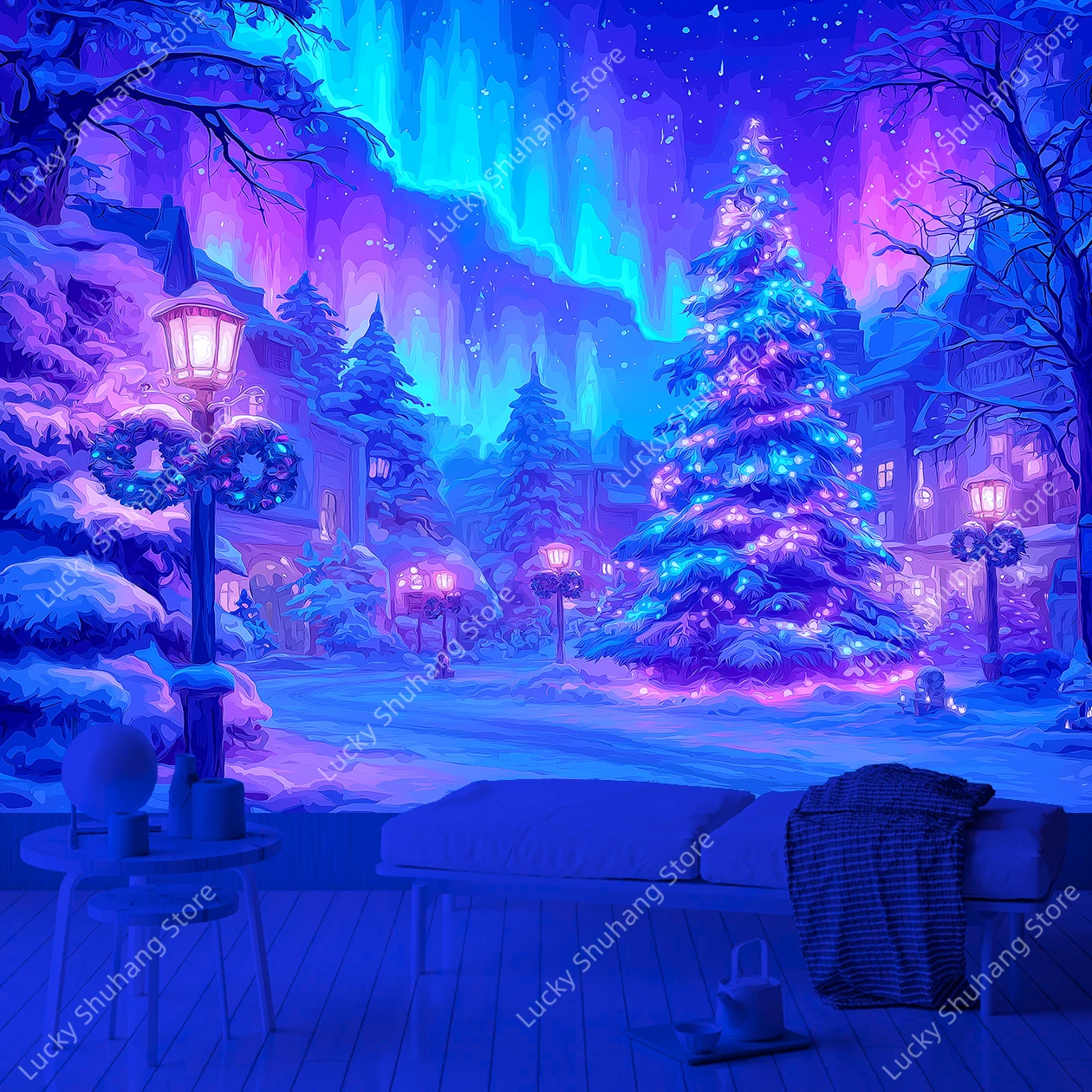 Tapeçaria uv mágica das luzes  - Wall Decor Lighting Tree avaliação e preço