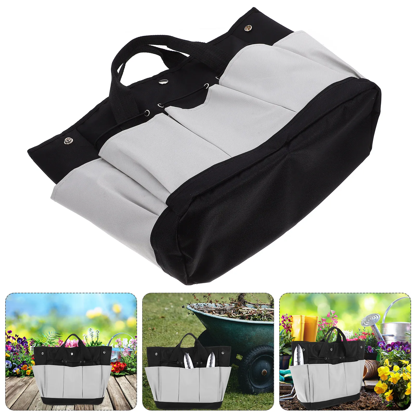 Professional Garden Tools Bag Made of Oxford Cloth Multi Pocket Design Anti Slip Handle Gardening Tool Organizer Tote Storage