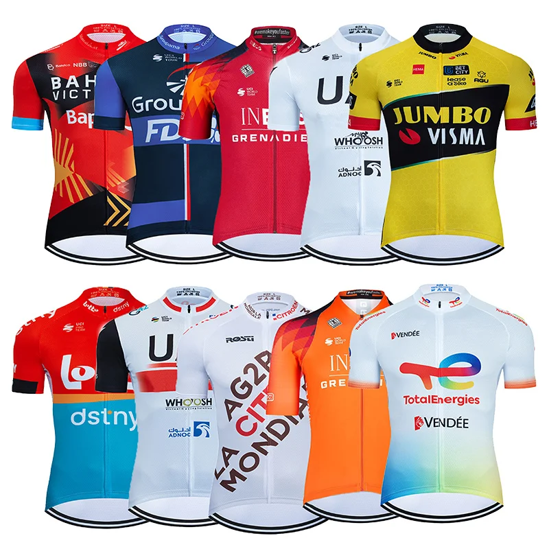 2023 Team France Cycling Jerseys MTB Men's Short Maillot Breathale Bicycle Clothing Summer Quick Dry Road Bike Wear Racing Shirt