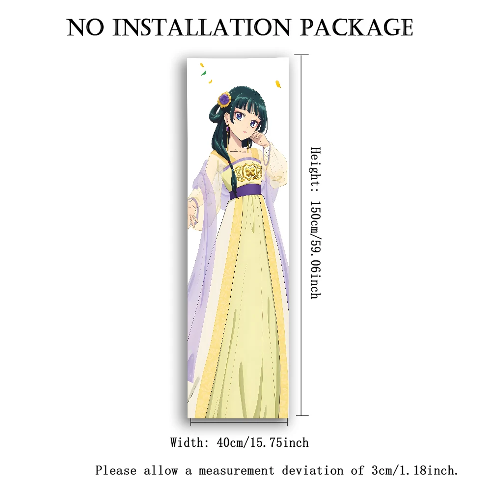 The Apothecary Diaries Maomao Long Vertical Tapestry, Ancient Hanfu Anime Girl Wall Hanging, Narrow Wall Art for Bedroom Dorm