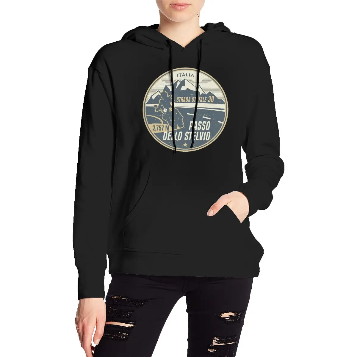 

Stelvio Pass, Italy Hoodies Hip Hop Pullover Autumn Winter Men's Women's Couple Sweatshirt Long Sleeve Tops