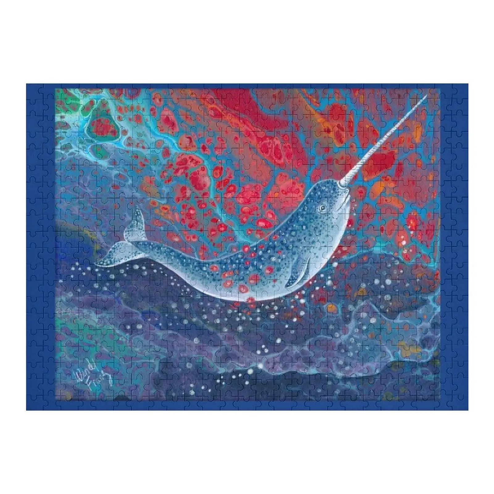 

Пазл Единорог моря с персонализированной фотографией Деревянный подарочный пазл на заказ