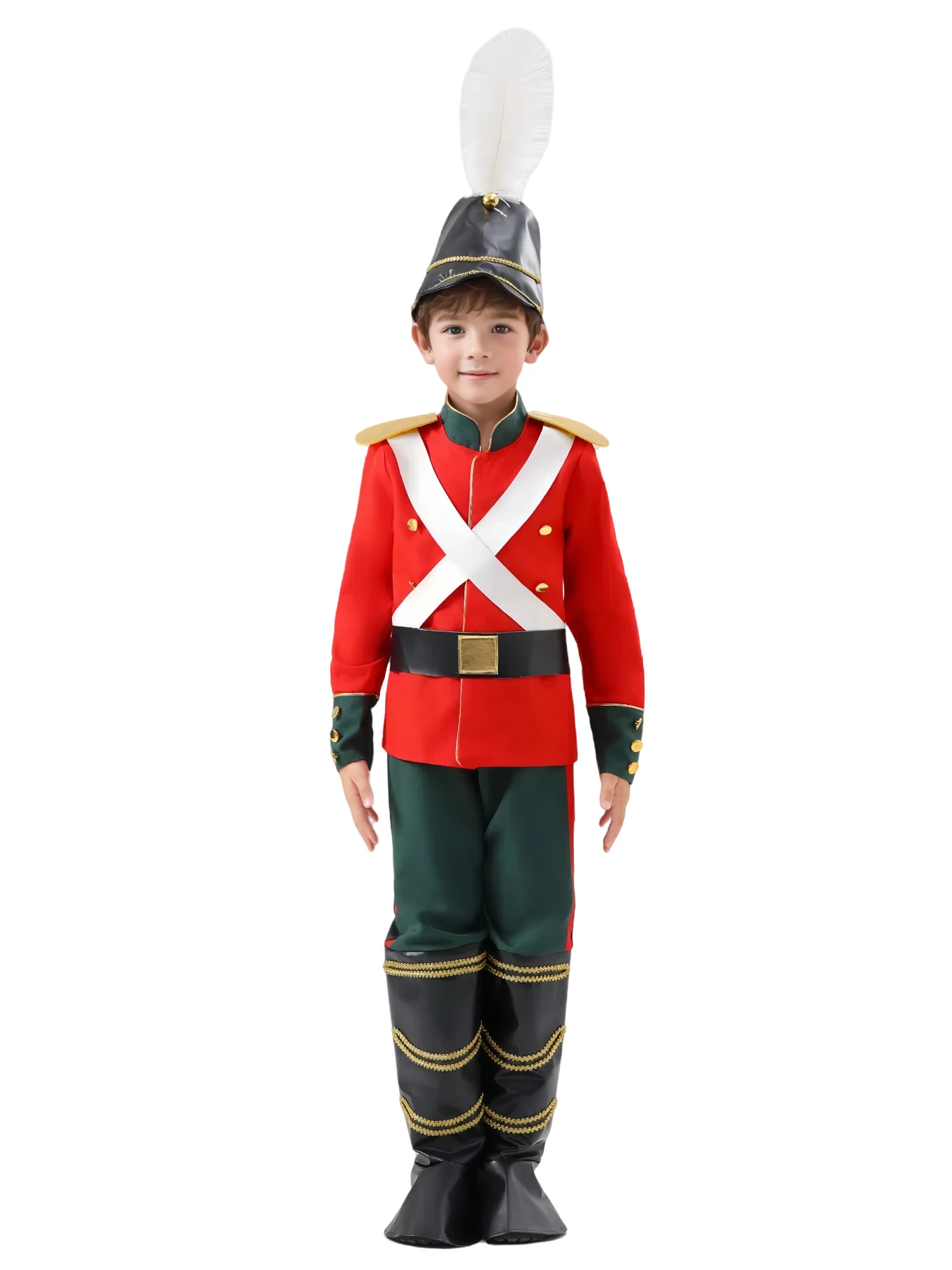 Boys Storybook Character Toy Soldier Cosplay Dress-up For Kids Christmas Party Costume