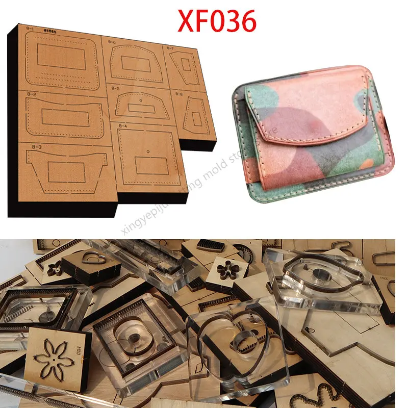 New Japan Steel Blade Wooden Die Wallet Leather Craft Punch Hand Tool Cut Knife Mould Flip the purseXF036