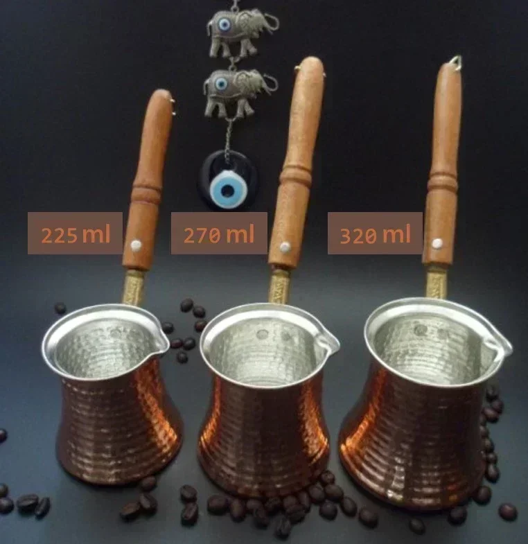 Coffee Copper Turkish Turk Handle Cafeteria Wooden Cevze Cezve For Maker Pot