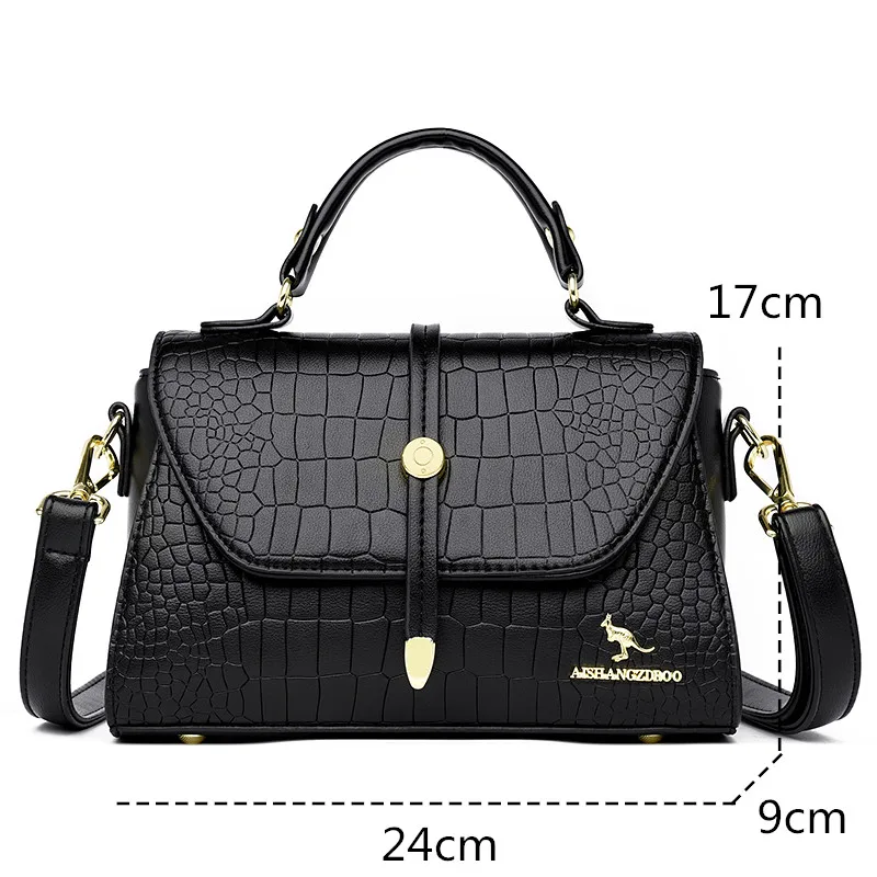 Luxury Women Tote Fashion Crocodile Pattern Noble Luxury  Leather Female Handbag Brand Designer Shoulder Crossbody Bag phone Sac