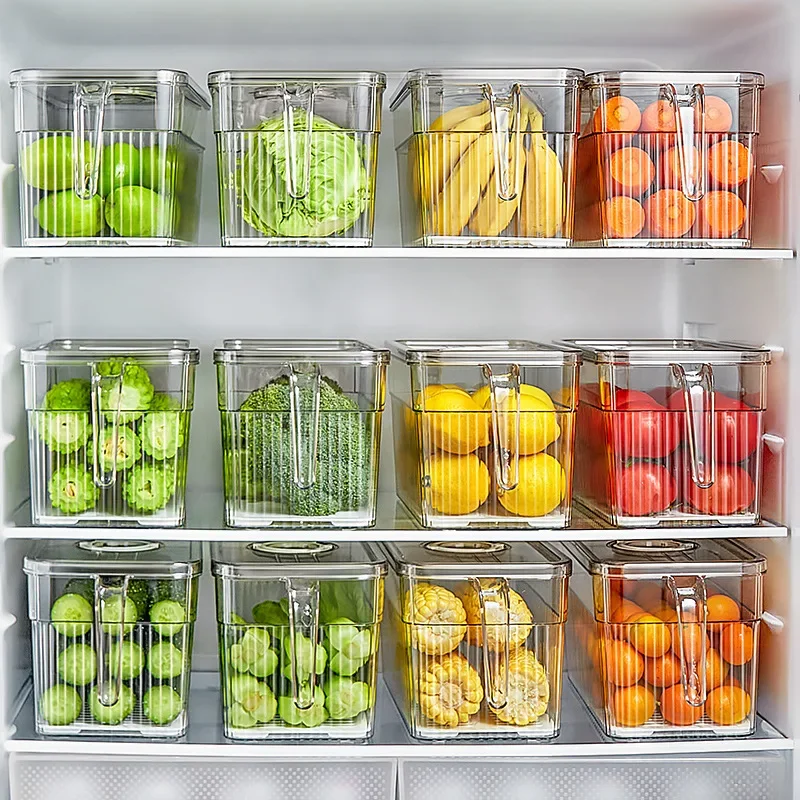 Refrigerator Storage Box Food Grade Kitchen Food Vegetable Preservation Box Refrigerator Frozen Dumplings Fruit Egg Storage Box
