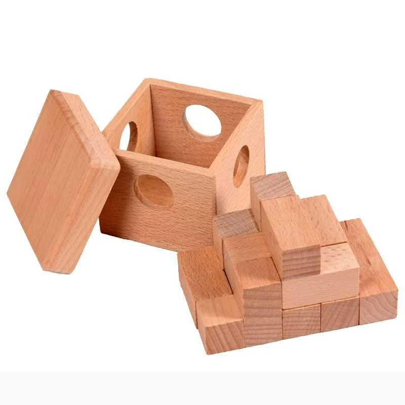 Soma Cube Puzzle in Wood Box Difficult Brain Teasers For Adults Teens Kids IQ Challenge Mind Logic Games Intellectual Toys