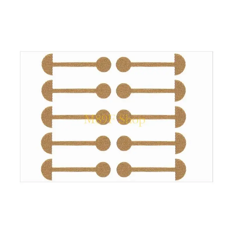 M89F 10 PCS Autocollants nasaux étroits Alière nez Autocollants étroits Patches d'aile nasale