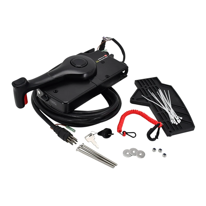881170A3 Side Mout Throttle Outboard Remote Control Compatible with Mercury Outboard Boat Engine 8 Pin Right Hand