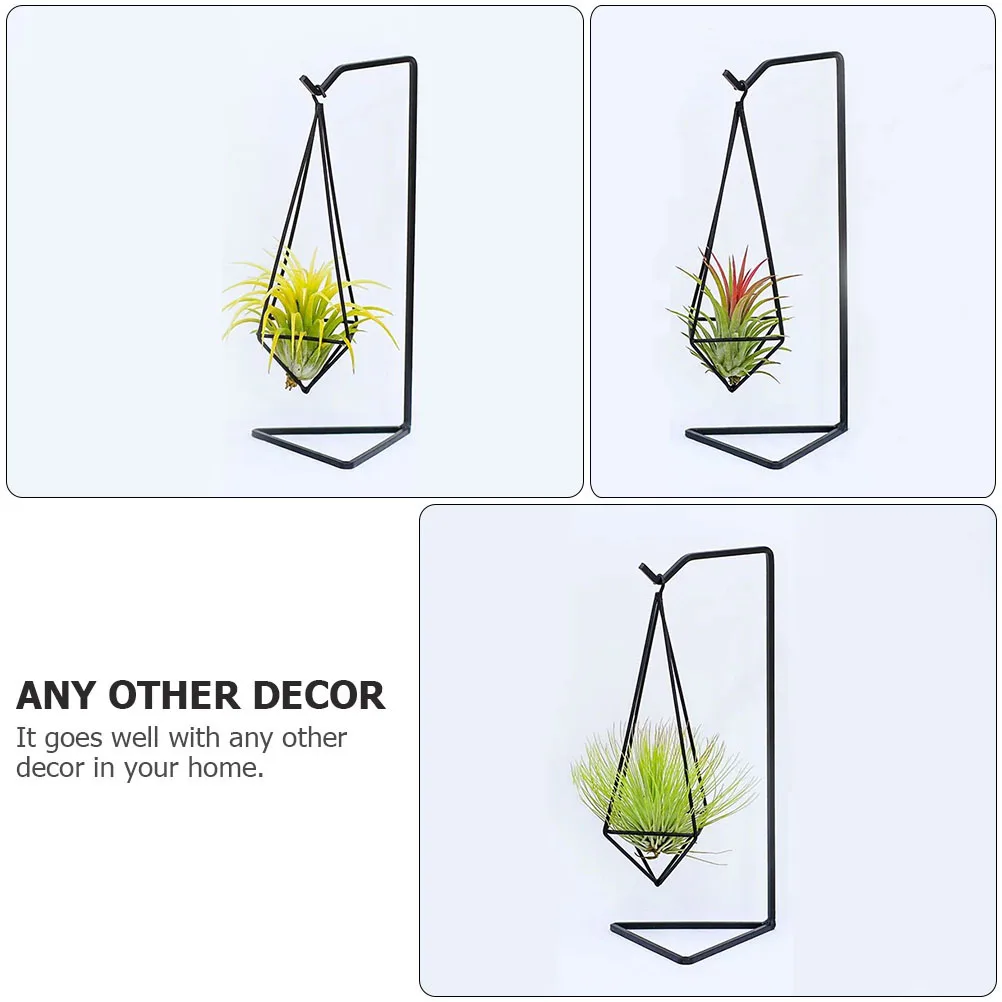 

1pc Iron Flower Stand High Load-bearing Rack Hanging Metal Wall Planter Flower Display Storage Rack Elegant Simple