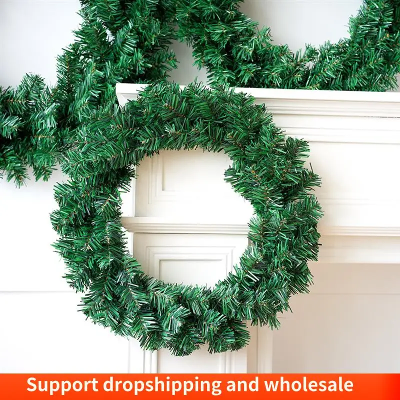 

AA86 Искусственный Зеленый Венок ПВХ Настенные Венки Сезонный Дом Венок Рождественская Лента Венок Передняя Дверь Осенние Венки 40 см