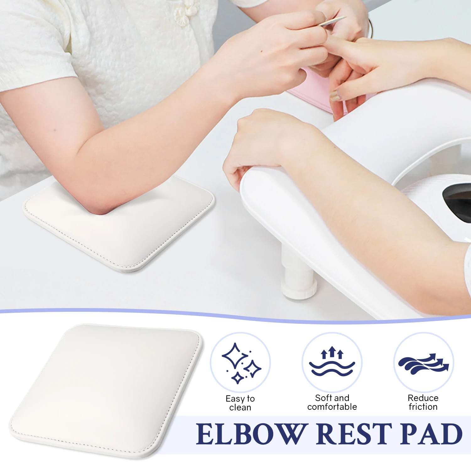 Portable manicure hand rest, manicure armrest pad, support pad to relieve elbow and wrist pain, beauty salon home use