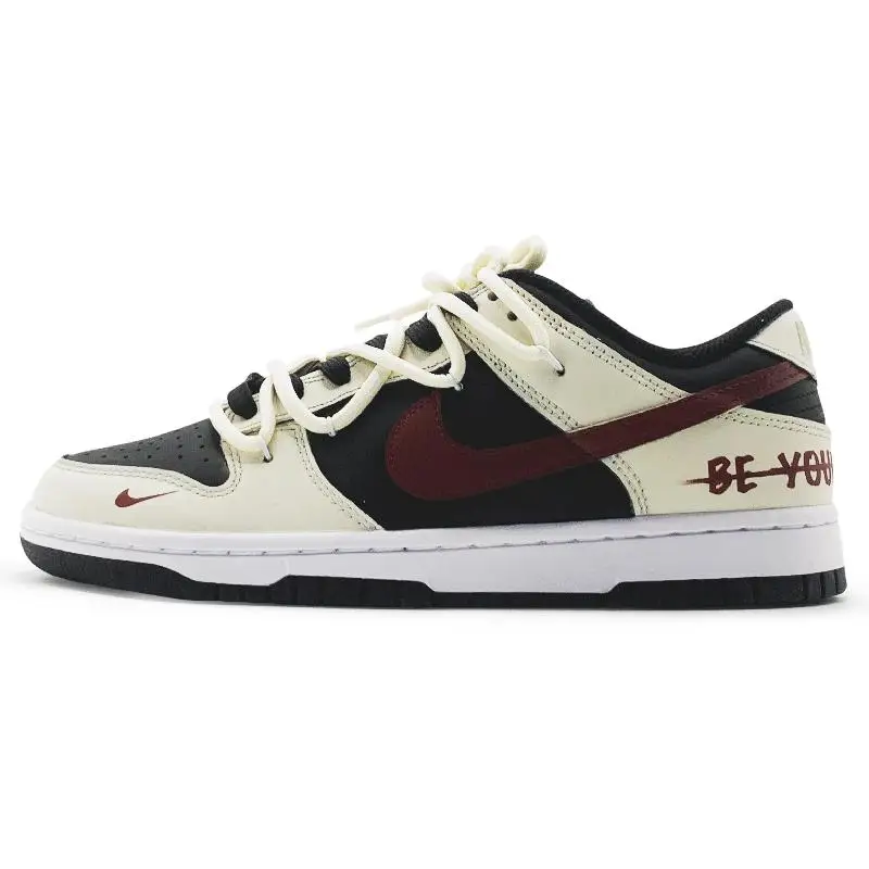 

【Customize】Nike Dunk Skateboarding Shoes Women's Low-top Beige Sneakers shoes DD1503-101