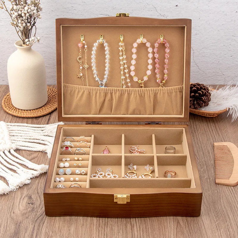 Jewelry box multifunctional storage box organizer boxes Jewelry organizer woman box for jewelry Wooden box containers organizers