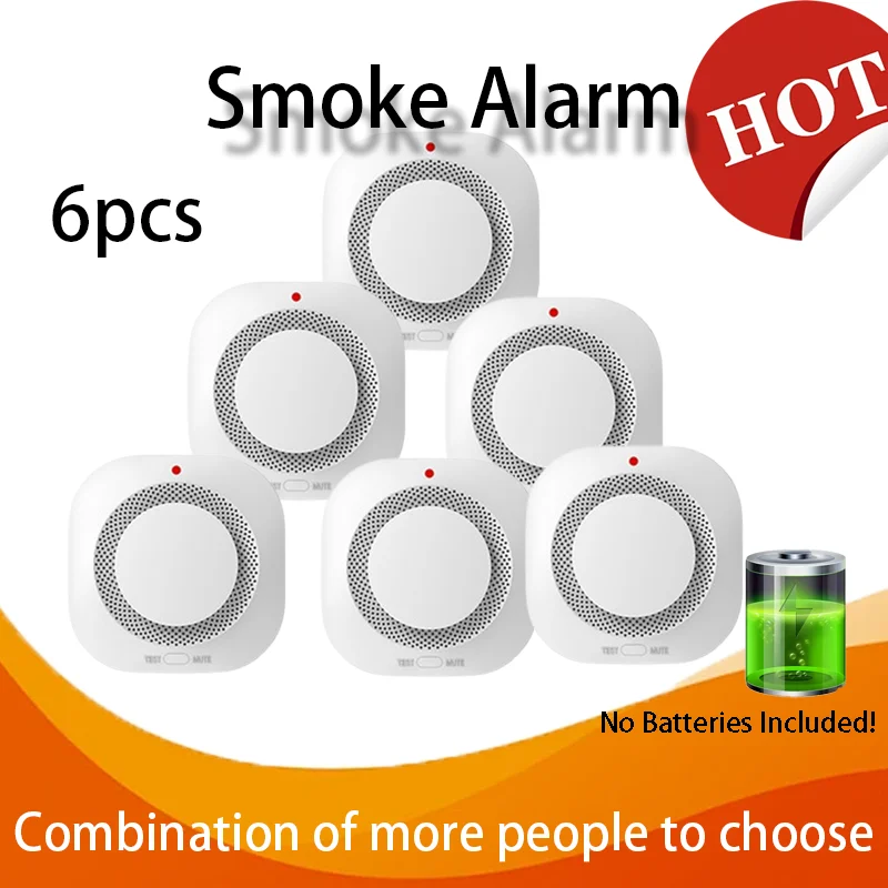 XUK WiFi Smart Smoke Detector Alarm,High Sensitivity 85dB Sound & APP Remote Control, Fire Safety Sensor for Home/Office/Kitchen